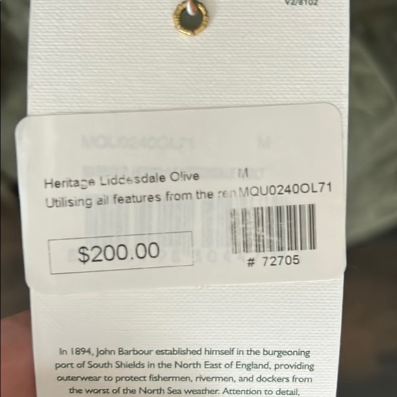 Barbour Heritage Liddesdale Jacket. Mens M. Olive - Picture 3 of 6